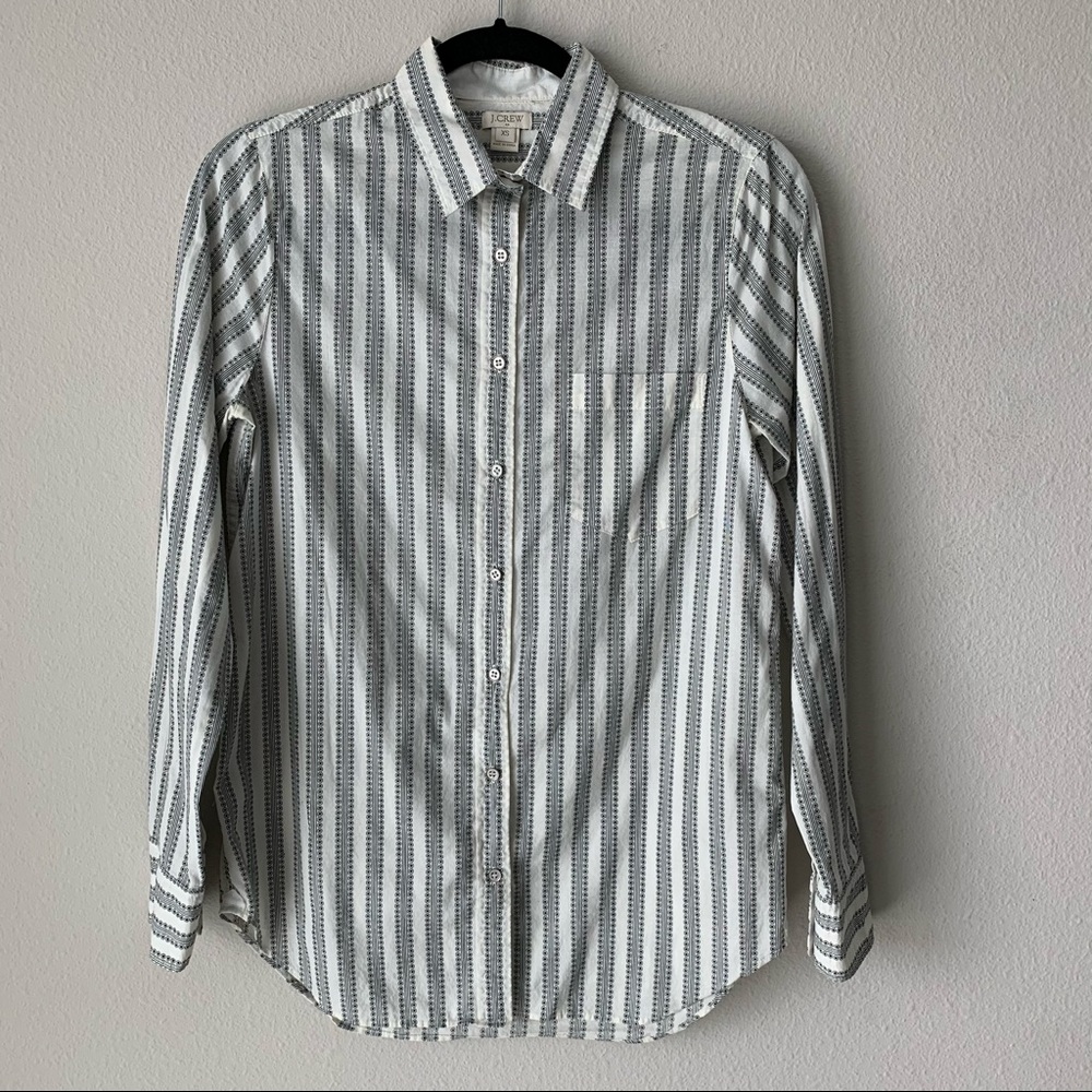 J.Crew Factory Striped Pattern Print Shirt